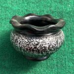 Vaso Decorativo (Preto e Prateado)