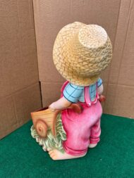 Casal de Agricultores Decorativo com Carrinho-Vaso - Imagem 8