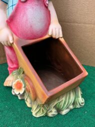 Casal de Agricultores Decorativo com Carrinho-Vaso - Imagem 9