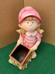 Casal de Agricultores Decorativo com Carrinho-Vaso - Imagem 4