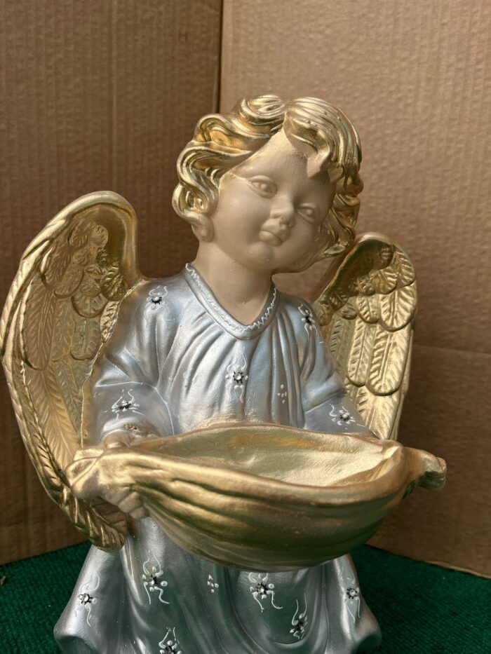 Anjo Decorativo em Tons Dourados e Prateados - Imagem 3