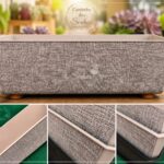 Floreira Retangular Decorativa Cinza 37 cm