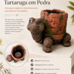 Vaso Decorativo Tartaruga em Pedra