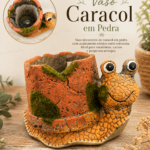 Vaso Decorativo Caracol em Pedra