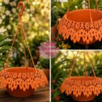 Floreira de Suspensão Rendilhada Terracota 22 cm