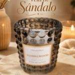 Vela Perfumada de Sândalo em Frasco de Vidro